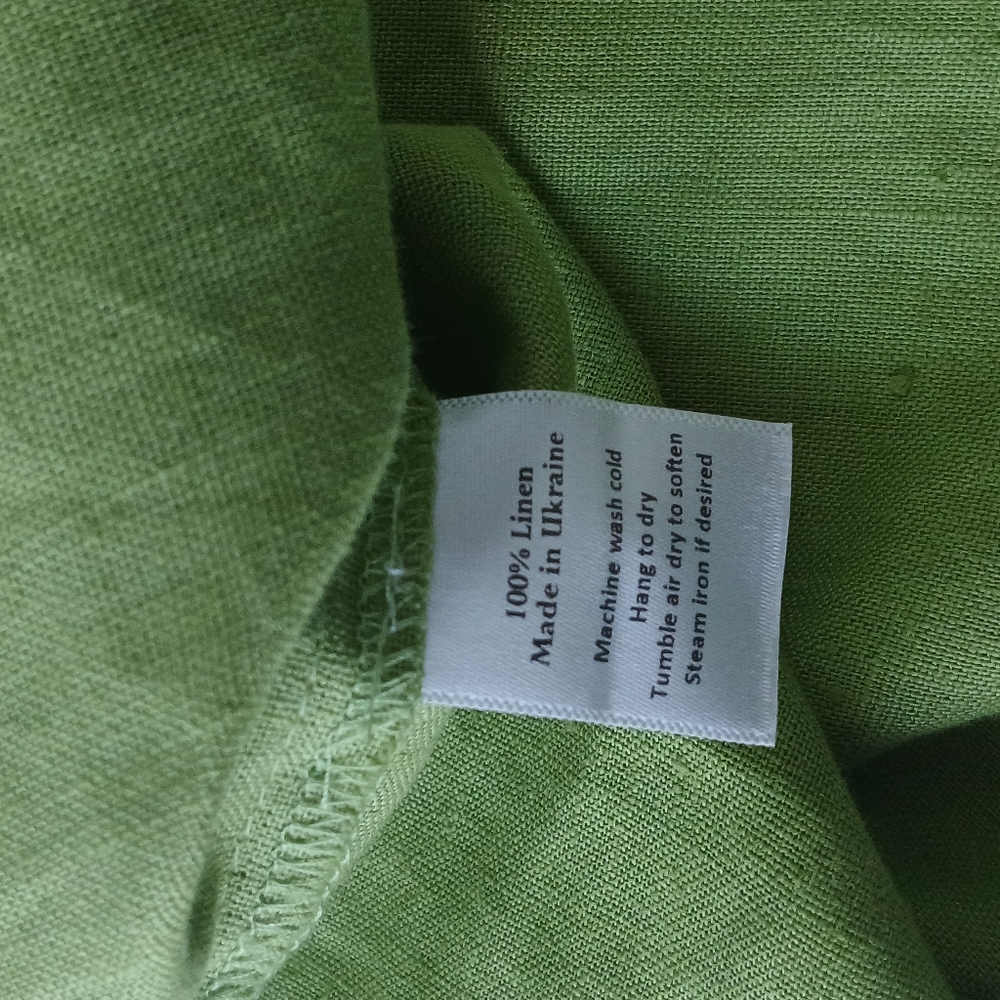 Crown Linen Designs Womens Tunic Green Small/Medium 100% Linen. - Picture 13 of 13